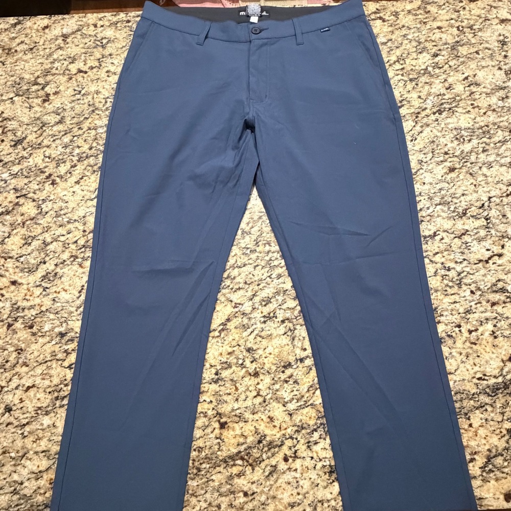 TravisMathew Mens Navy Blue Performance Golf Pants Size 36 Stretch Trousers ws